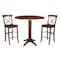 International Concepts Round 42 in Rd Pedestal Bar Ht Table, 2 Bar Ht Stools, Espresso, 42 in W, 42 in L, 41.5 in H, Wood K581-42DPT-27-6133-2 - alternate 1